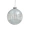 Northlight Glitter Stripes Glass Christmas Ball Ornament - 4" - Clear and Silver